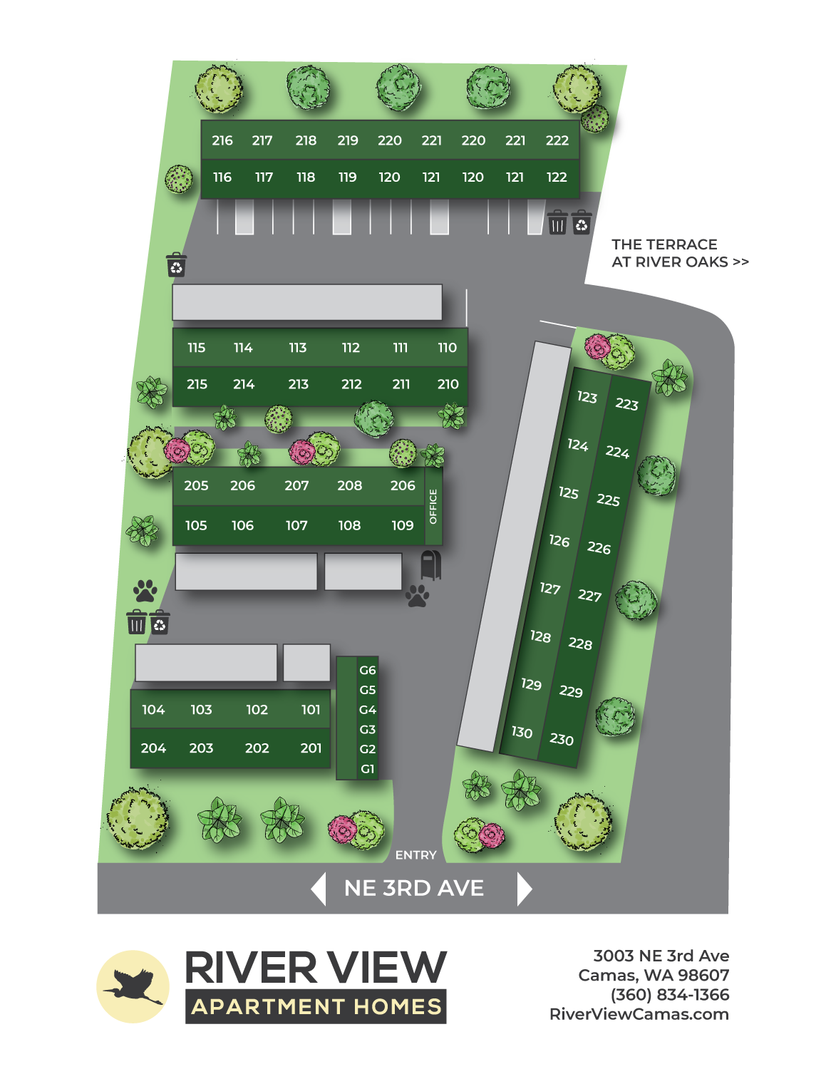 River View Site Map